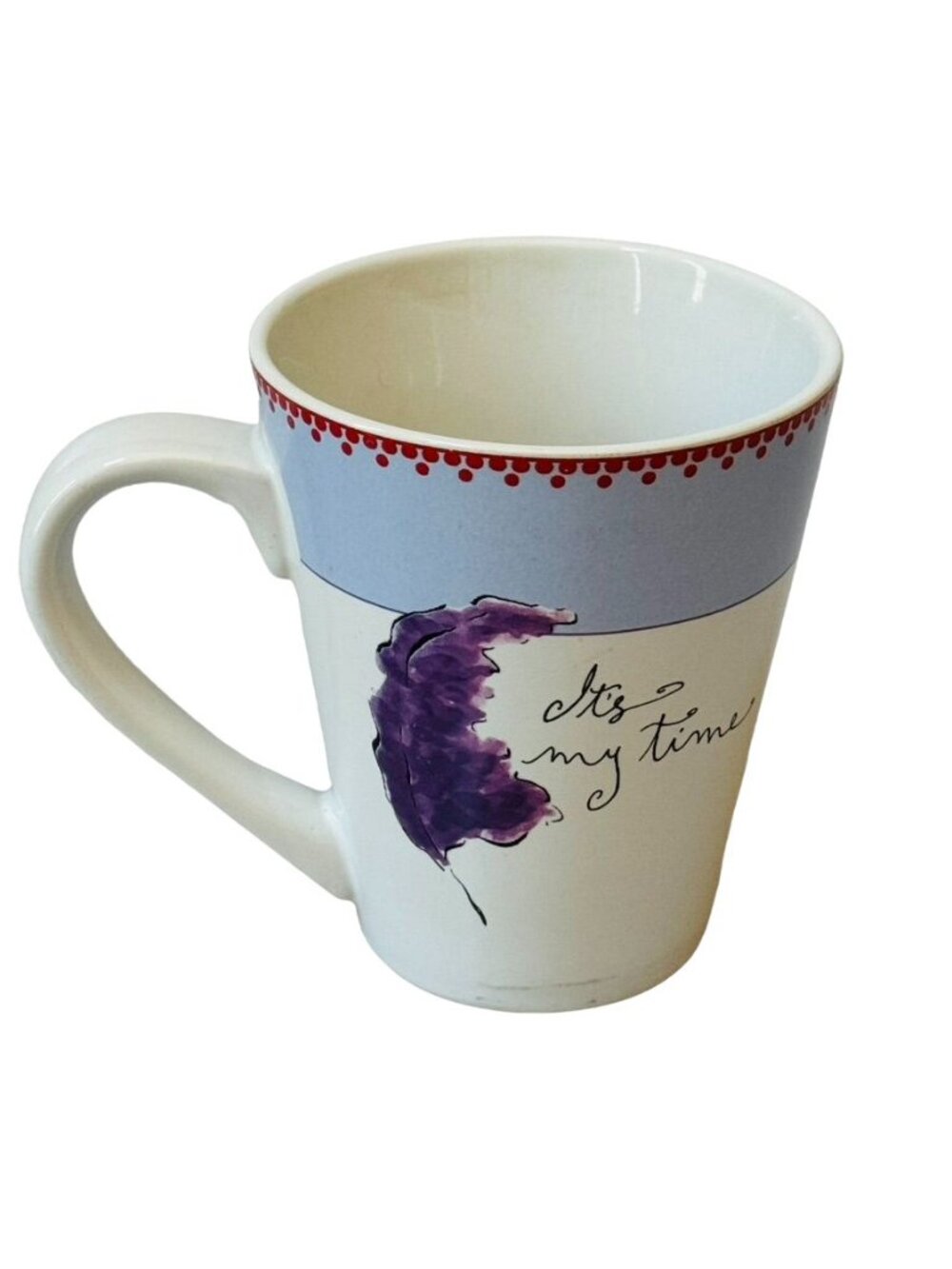 Coffee Cup Mug ROSANNA "IT'S MY TIME" Red Hat and Heels Ceramic Handled 10 Ounce - Picture 3 of 7